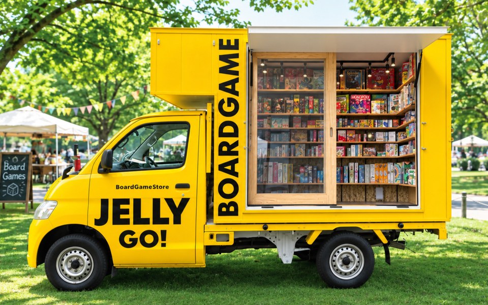 ボードゲーム移動販売車「JELLY GO!」